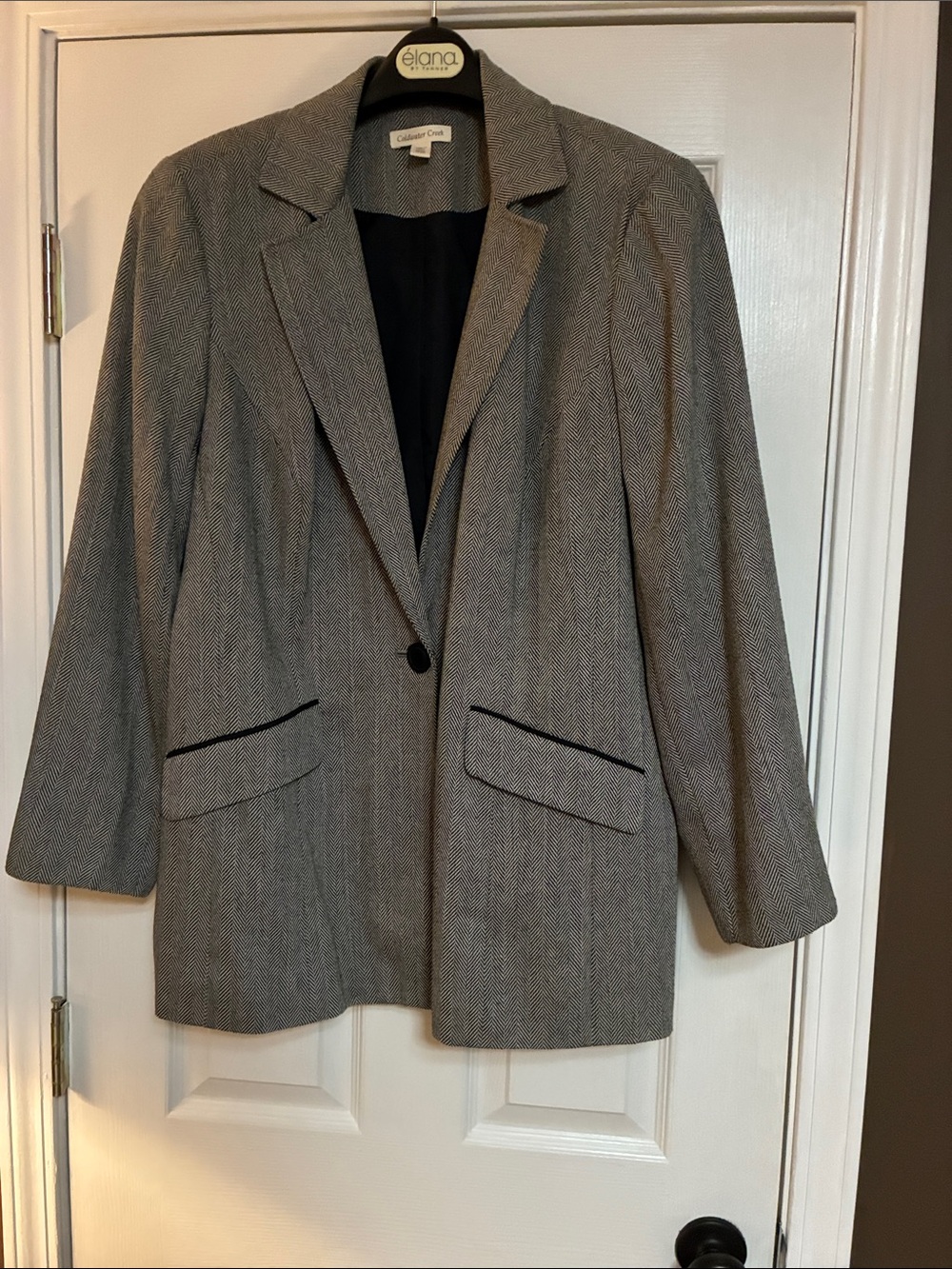 Coldwater Creek Herringbone Single-Button Blazer 20W